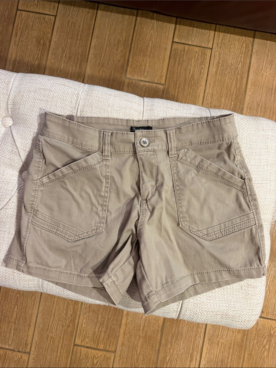 supplies Pants - Women's Casual Utility Bermuda Shorts in Taupe